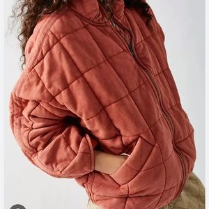 Free People Dolman Quilted Jacket in Myrrh